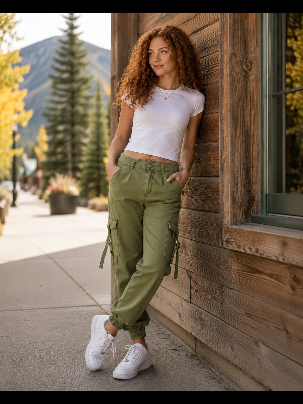 VIP Jeans Women's Olive Cargo Jogger Pants Size 13/31 Utility Stretch Y2K - Picture 1 of 8